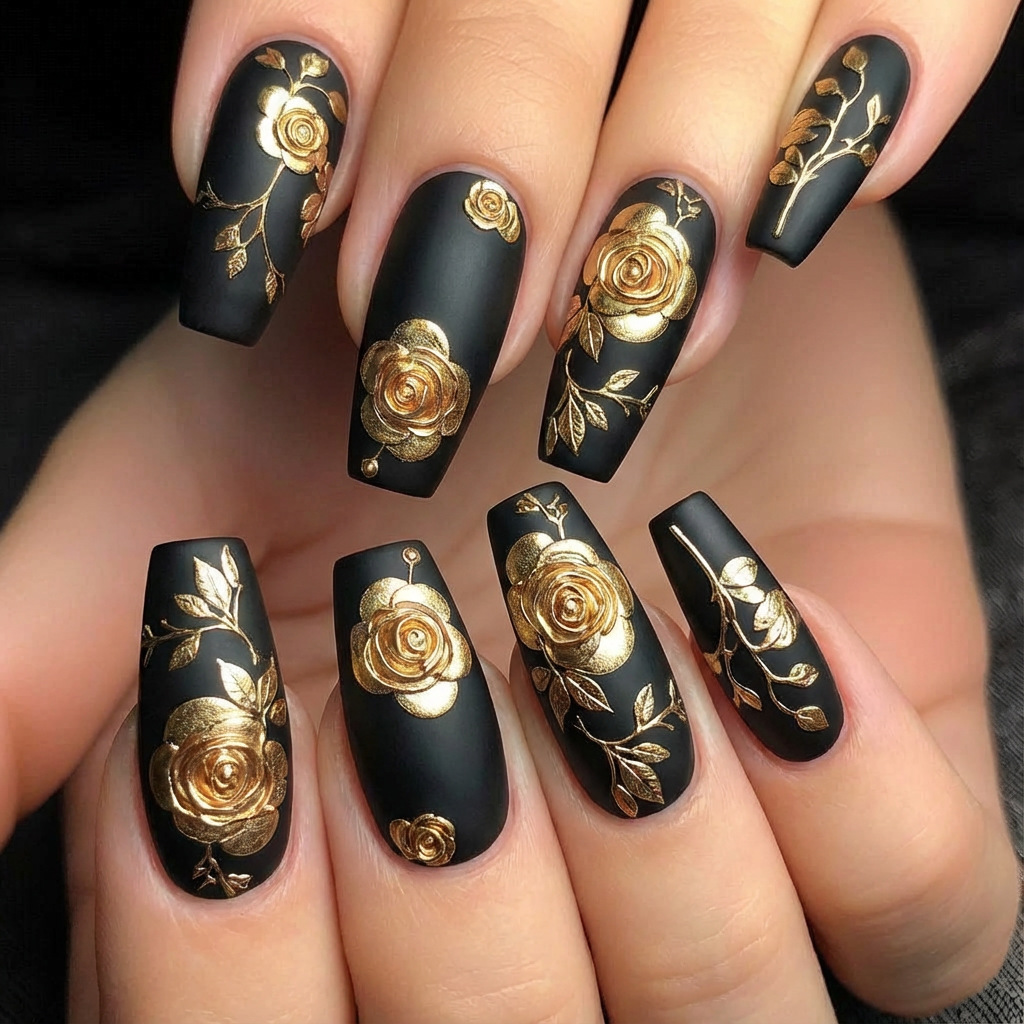 Nail Art Press On - 3D fake nails for women girls