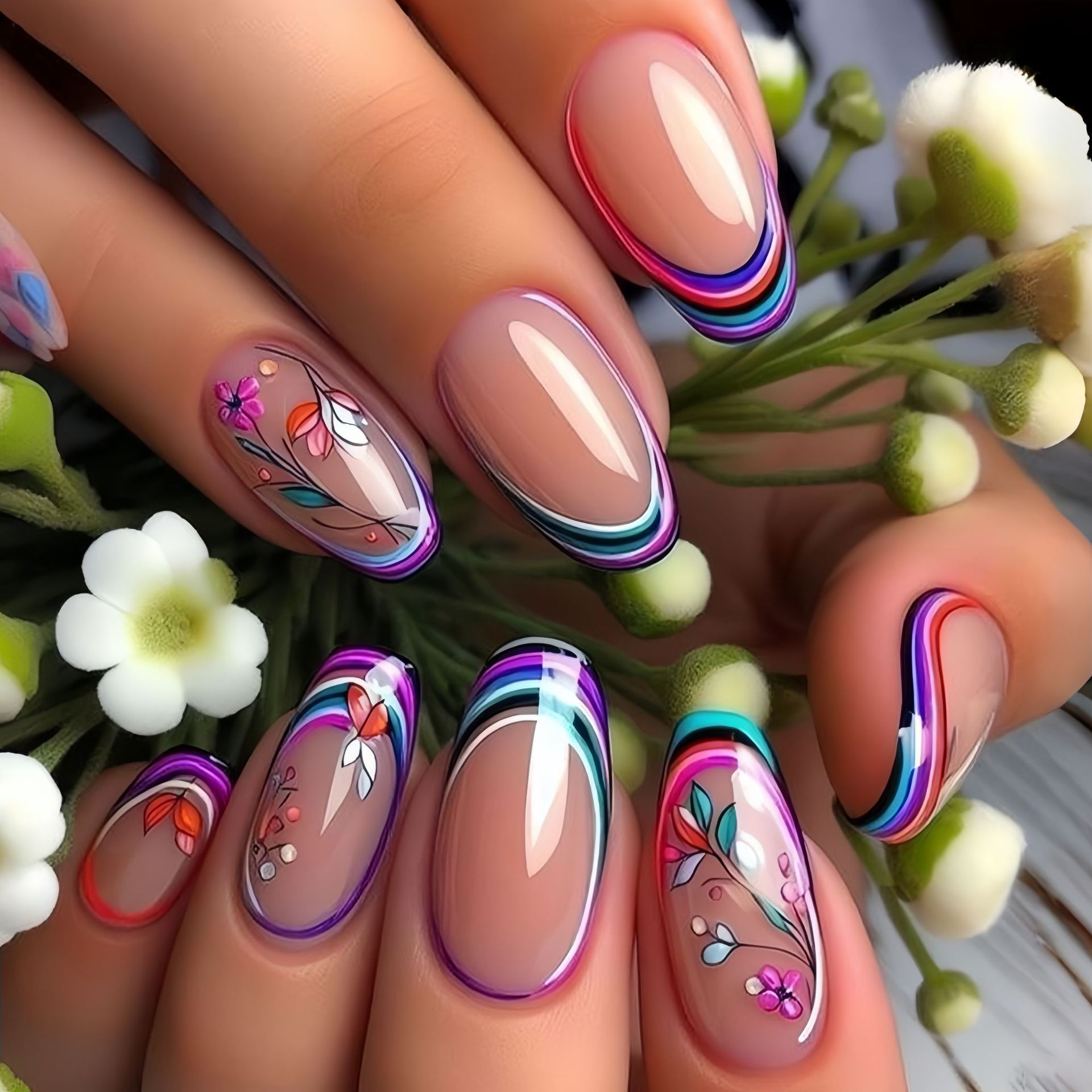 Medium fake nails for women gi - Nail Art Press On review and price