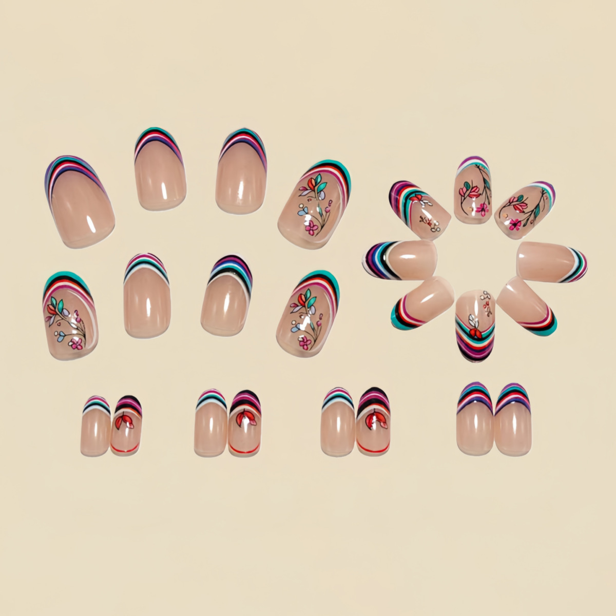 Medium fake nails for women gi - Nail Art Press On review and price