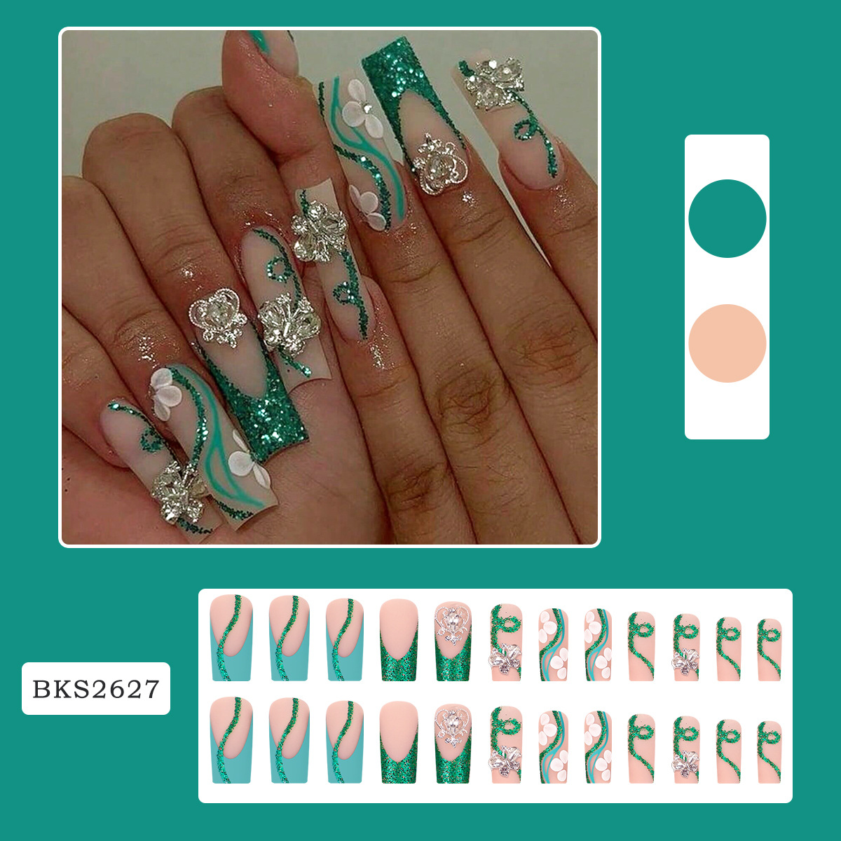 Long Coffin Press on Nails Bal - Nail Art Press On review and price