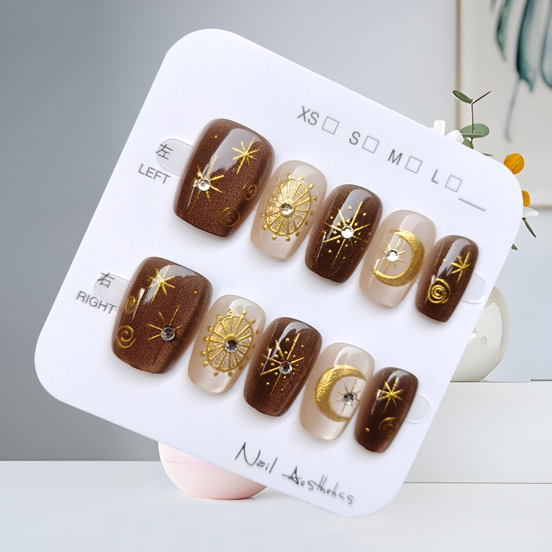 10Pcs Autumn and Winter Brown  - Nail Art Quirky review and price