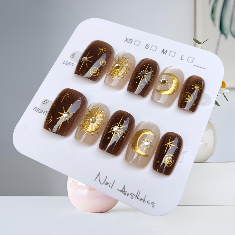 10Pcs Autumn and Winter Brown  - Nail Art Quirky review and price