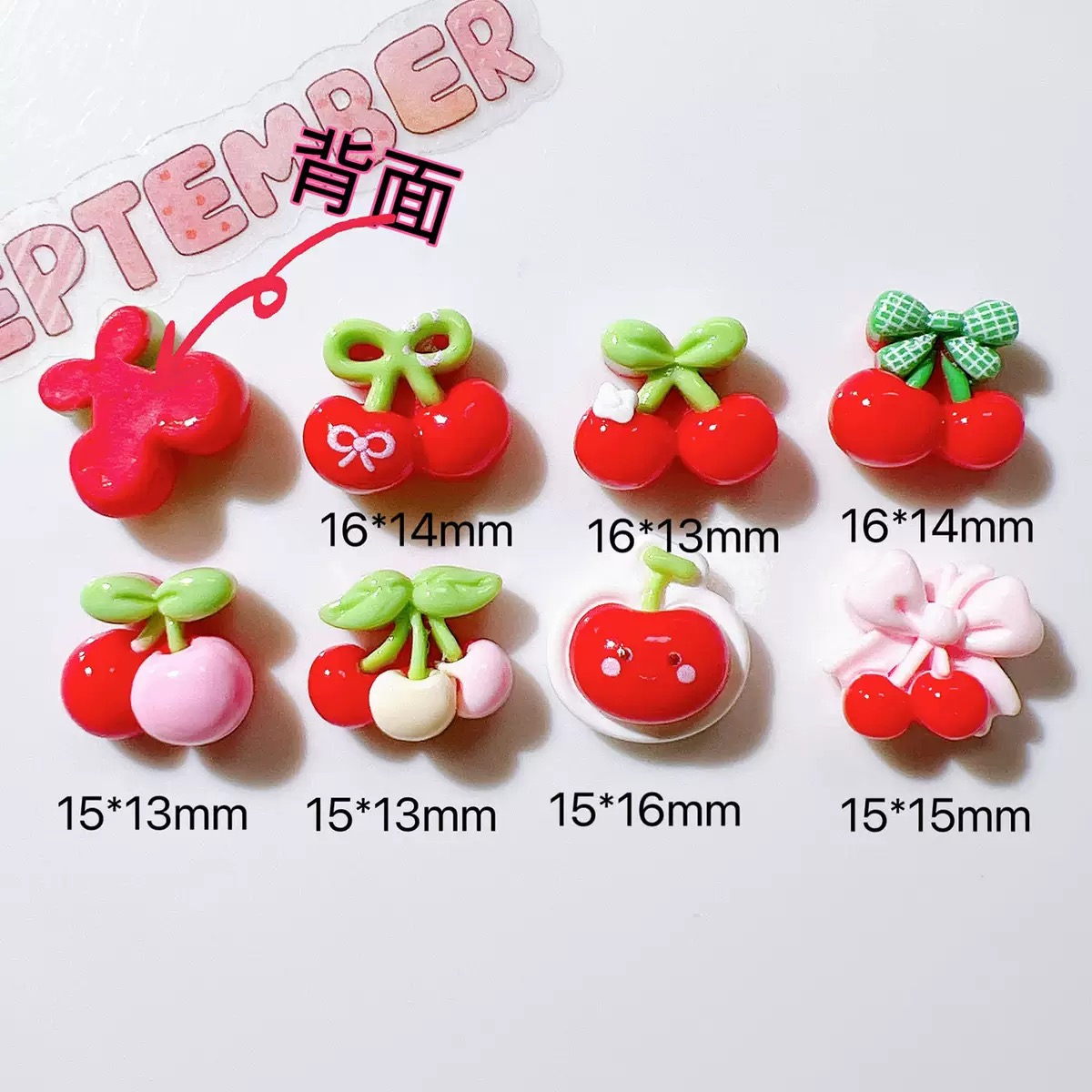 20Pcs Cute Mini cartoon with v - Nail Art Red Cherry review and price
