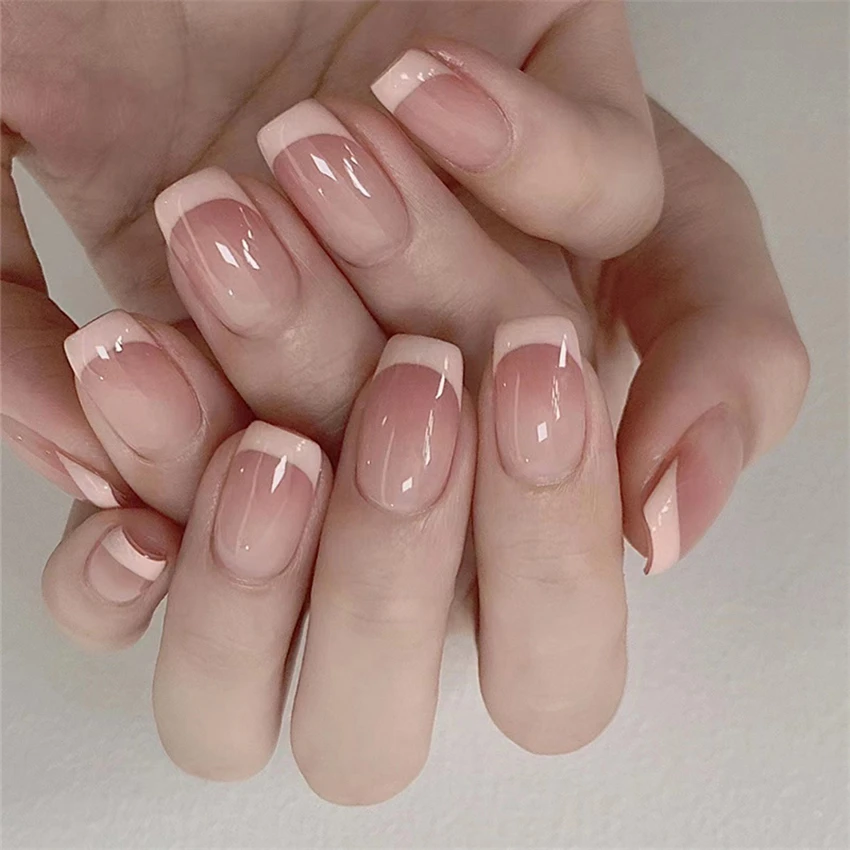 24Pcs/Set Short French Minimal - Nail Art French review and price