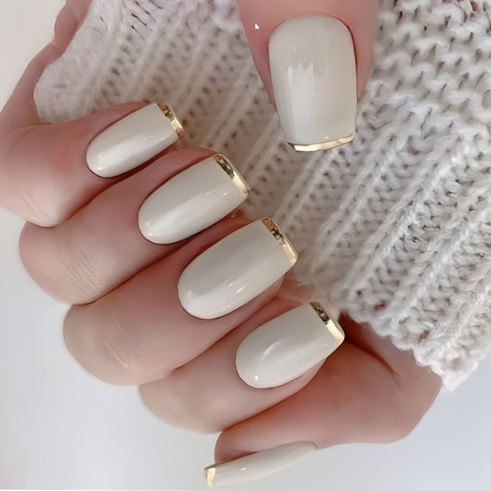 Medium fake nails for women Be - Nail Art French review and price