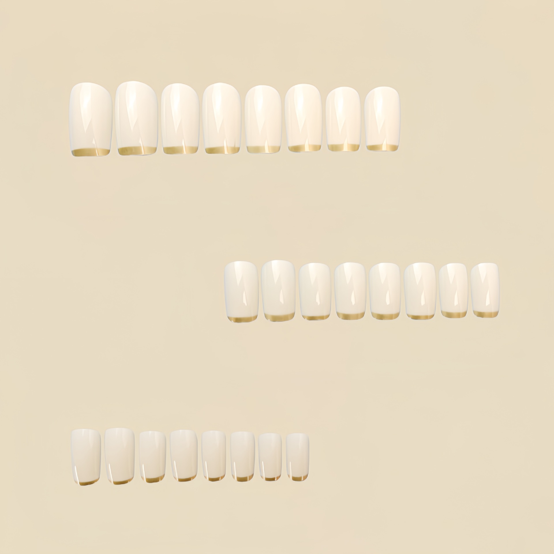 Medium fake nails for women Be - Nail Art French review and price