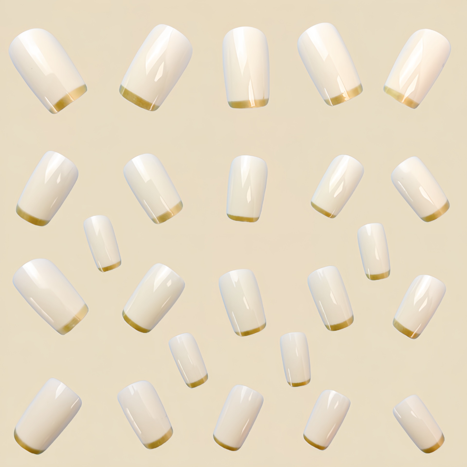 Medium fake nails for women Be - Nail Art French review and price