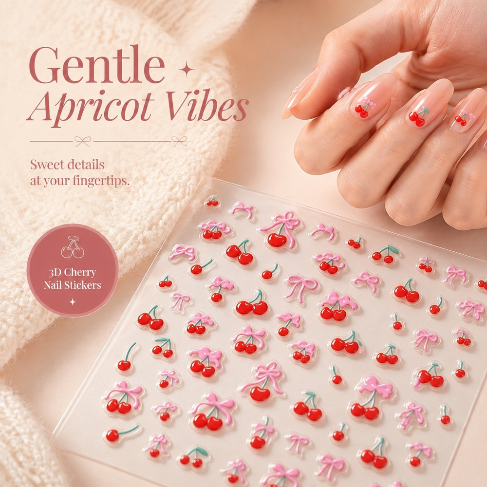 1Sheet Trend Y2K Nail Decals C - Nail Art Red Cherry review and price