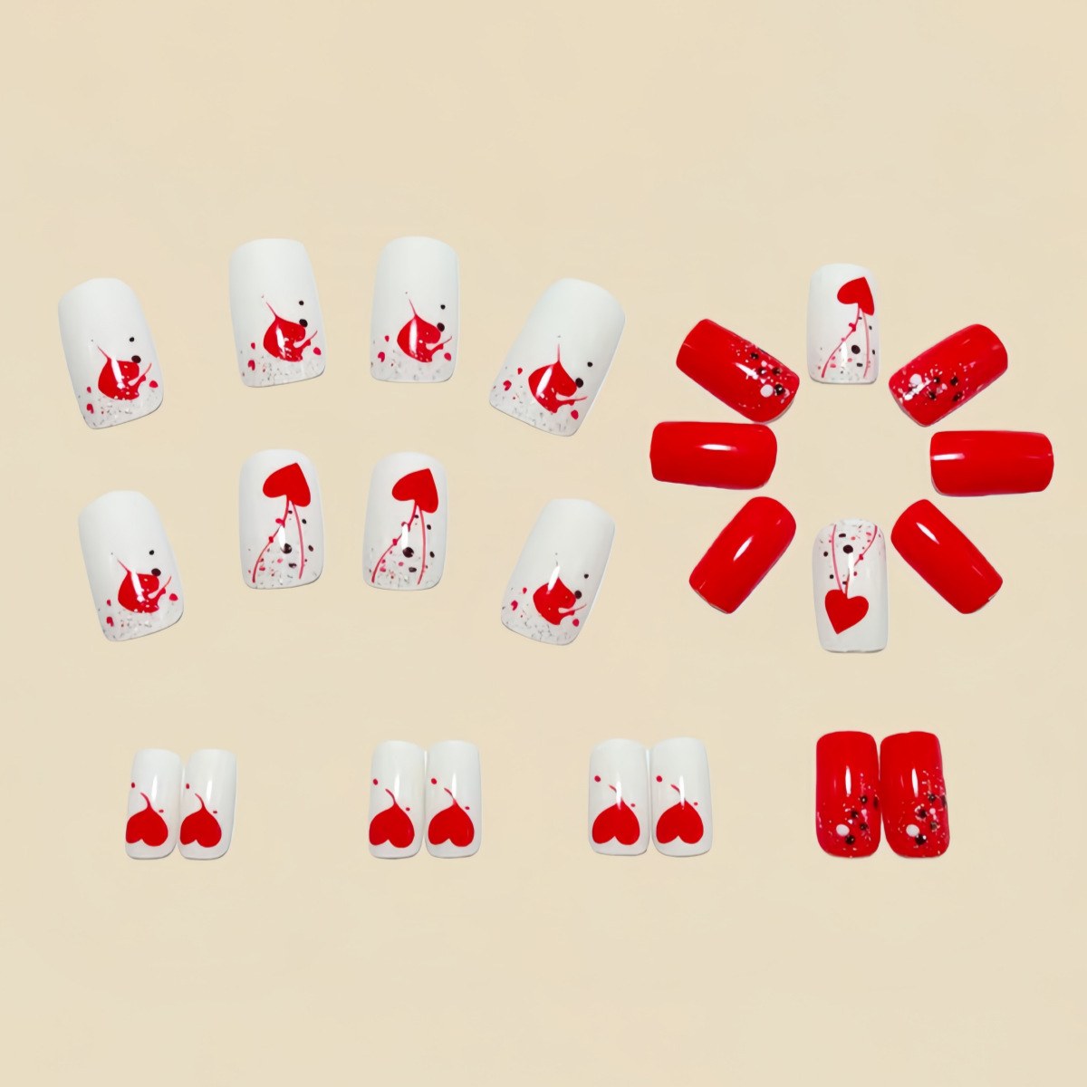 Short Medium fake nails for wo - Nail Art Press On review and price