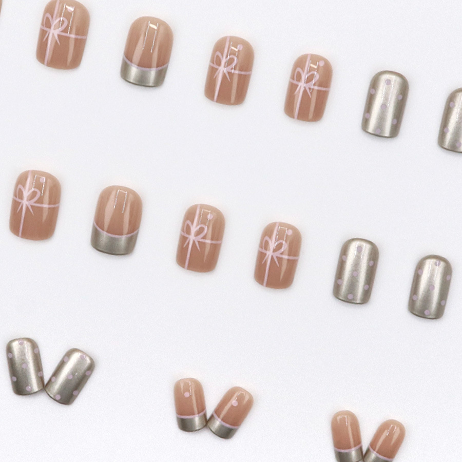 Short Square fake nails for wo - Nail Art French review and price