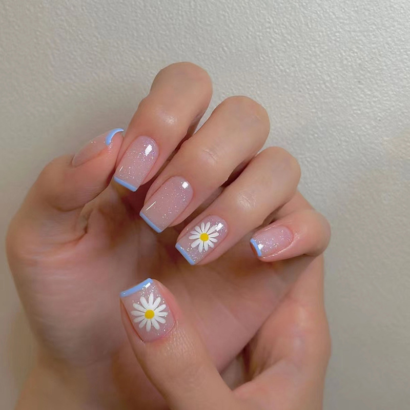 24ps/set Short Fake Nails for  - Nail Art French review and price