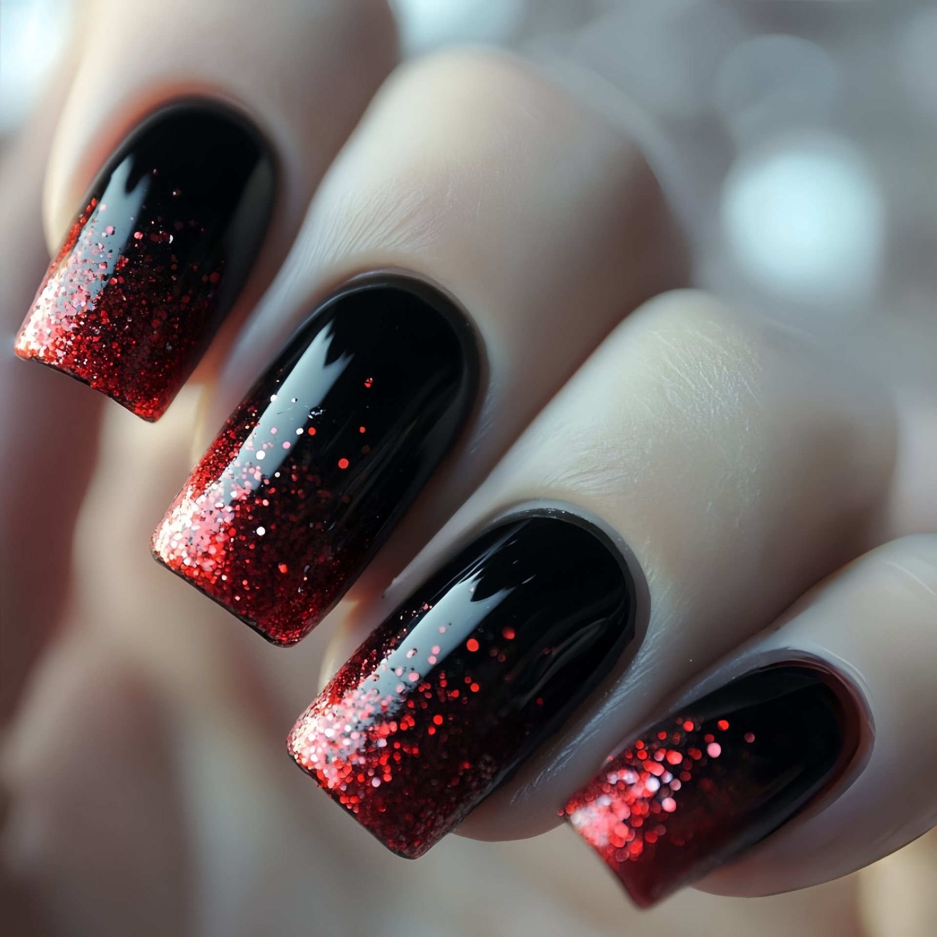 Short Medium fake nails Gradie - Nail Art Press On review and price