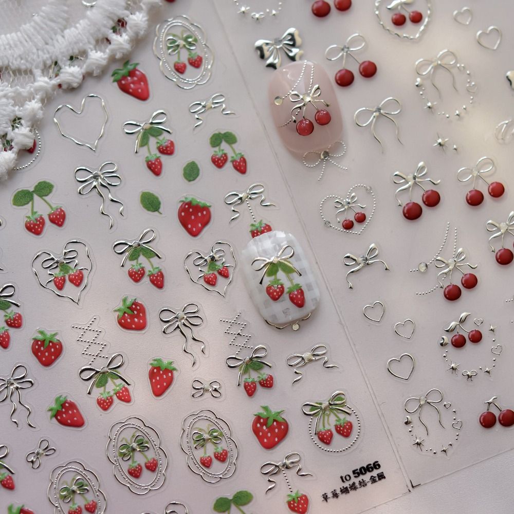 Lovely 5D Nail Art Stickers Bo - Nail Art Red Cherry review and price