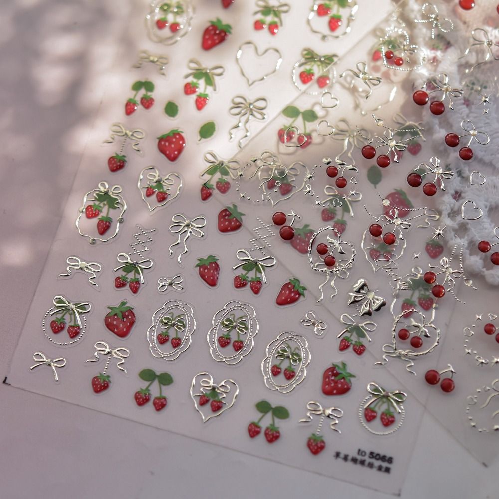 Lovely 5D Nail Art Stickers Bo - Nail Art Red Cherry review and price