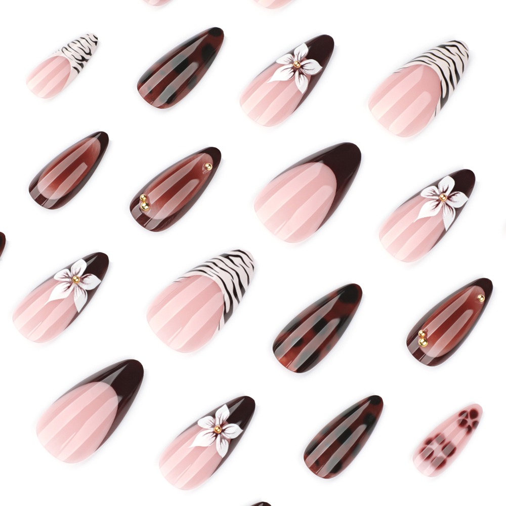 24pcs Brown French Tip Press o - Nail Art Press On review and price