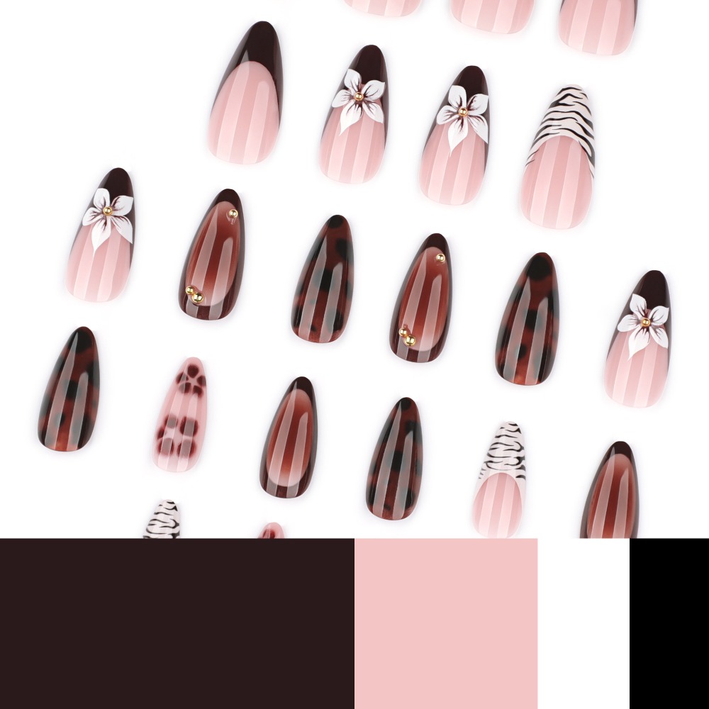 24pcs Brown French Tip Press o - Nail Art Press On review and price