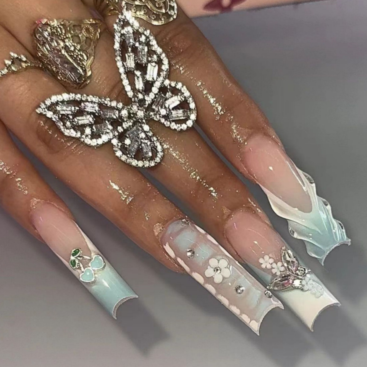 24pcs Flower Press on Nails Ar - Nail Art Quirky review and price